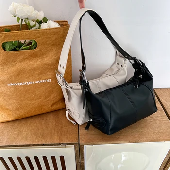Женские сумки Женская сумка-тоут из искусственной кожи Cool Girls Hobos Модная Повседневная Портативная Простая Изысканная Y2K для выходных и отпуска