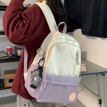 Модная женская сумка для путешествий Kawaii, классный женский нейлоновый рюкзак для колледжа, Модный студенческий рюкзак для девочек, женская милая школьная сумка
