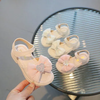 Маленькие детские Корейские сандалии Sweet Princess, пляжная обувь для девочек, Летние новые Детские сандалии для малышей 1, 2, 3, 4, 5, 6 лет