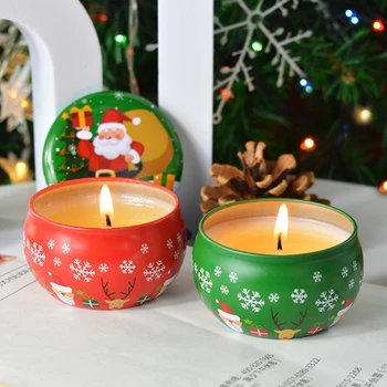 Рождественская атмосфера Ароматерапевтическая свеча для снятия стресса Релаксация Ванна Йога Освежает воздух в комнате Бездымный X3UC