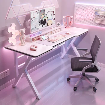Компьютерный стол столешница белый игровой стол игровой стол и стул якорный стол для спальни для девочек домашний простой рабочий стол